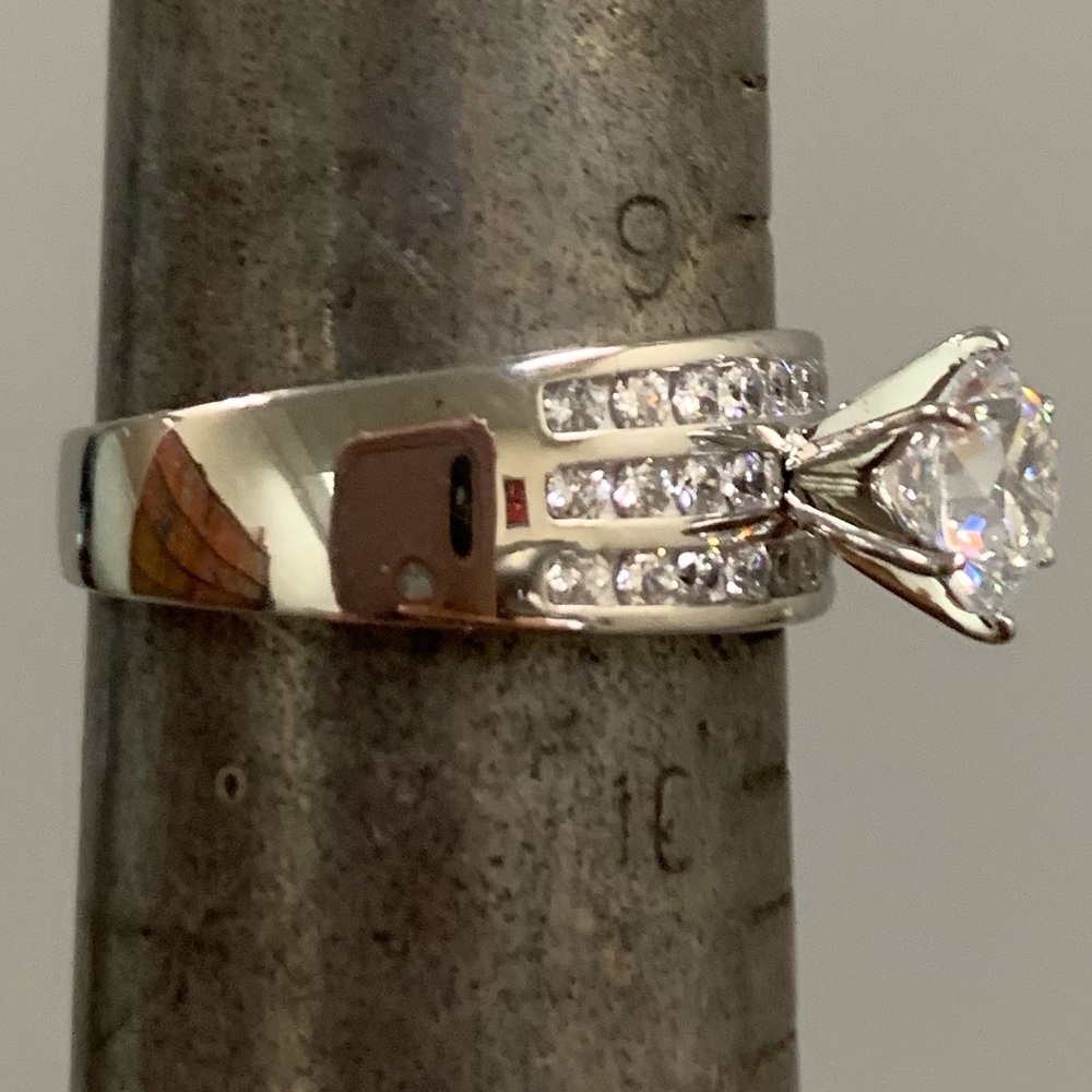 New 2.85 Ct 14k white Gold Round Engagement Ring - Picture 8 of 8